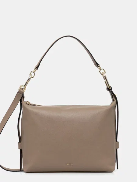 Geanta hobo Furla din piele bej