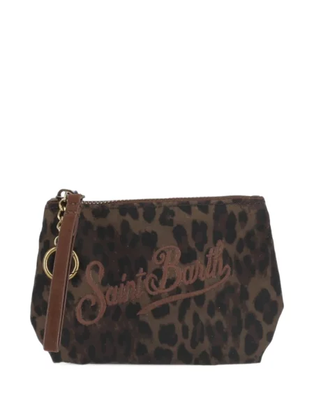 Geantă plic Mc2 Saint Barth cu imagine cu model leopard maro
