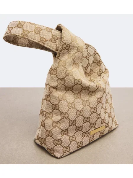 Top Gucci din canvas bej