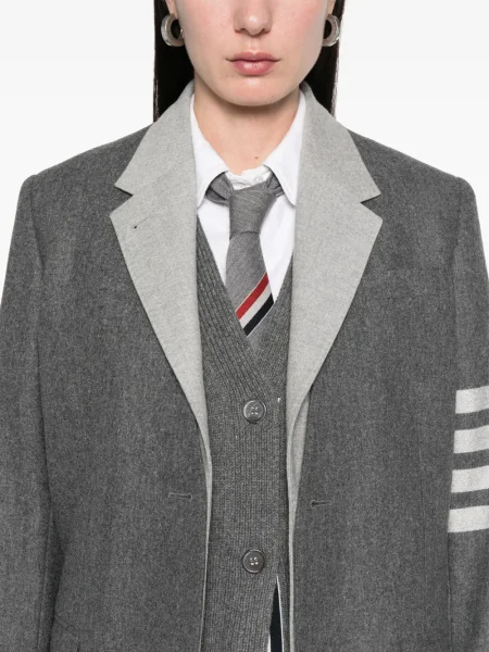 Sacou Thom Browne de flanelă gri