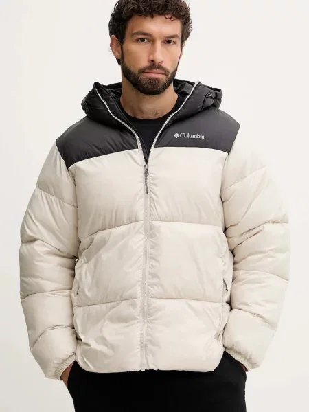 Jacheta Columbia Puffect™ II Hooded Jacket Dark Stone/ Shark XL bej