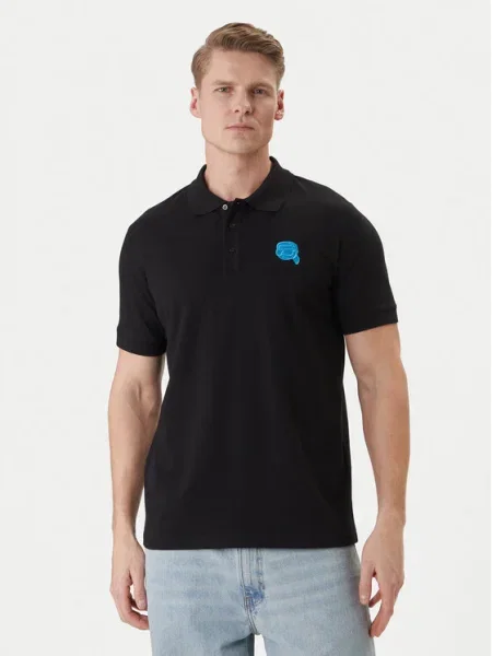 KARL LAGERFELD Tricou polo negru