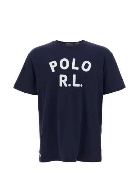 Tricou polo Polo Ralph Lauren cu autograf albastru
