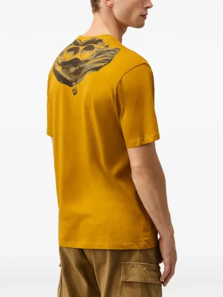 Scurt tricou C.p. Company din jerseu galben