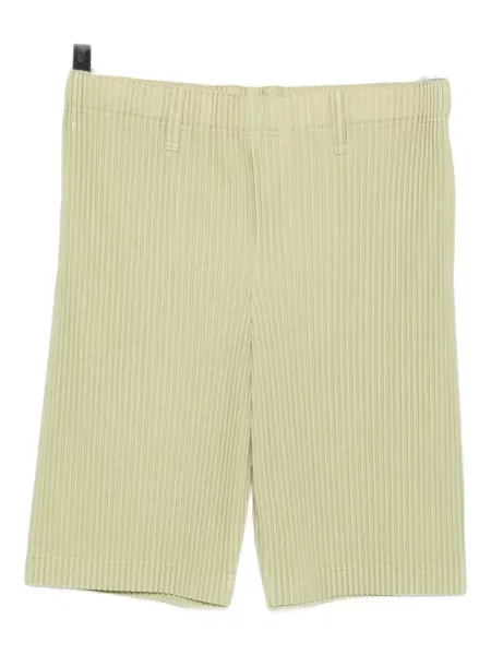 Plisované kraťasy Homme Plissé Issey Miyake zelené