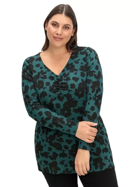 SHEEGO Tricou verde negru