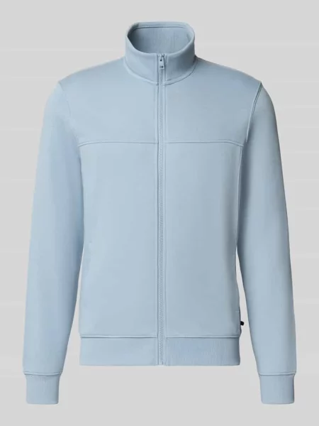 Bluza rozpinana o kroju regular fit z mieszanki bawełny S.oliver Red Label błękitna