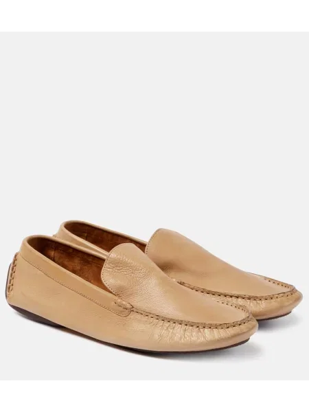 Mocasini The Row din piele maro