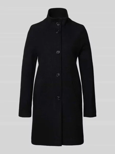 Płaszcz o kroju regular fit z czystej żywej wełny model ‘COHSANDY’ Hugo Boss czarny