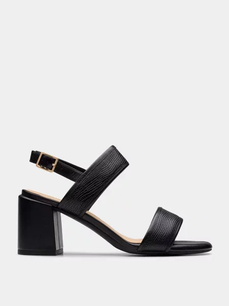 Кожаные босоножки Clarks черные