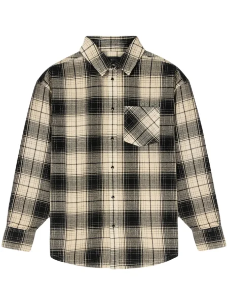 Kostkovaná dlouhá košile Purple Brand fialová