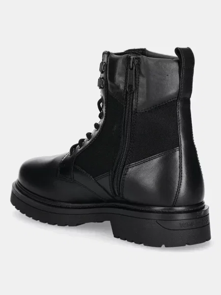 Kotníkové boty Tommy Jeans TJM LACE UP HIGH černá