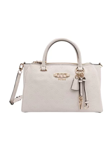 Guess torebka crossbody z imitacji skóry ANISE beżowa
