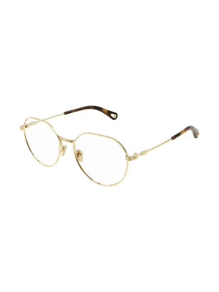 Ochelari de soare Chloé Eyewear cu imprimeu geometric auriu