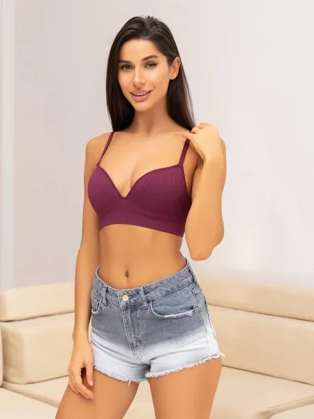 ISSA Plus Бюстгальтер без підкладки фіолетовий