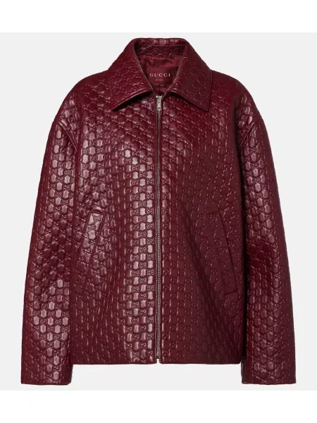 Geanta de piele Gucci bordo