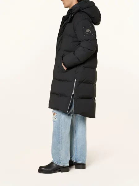 Moose Knuckles Peřový Kabát Everest S Odnímatelnou Kapucí černá