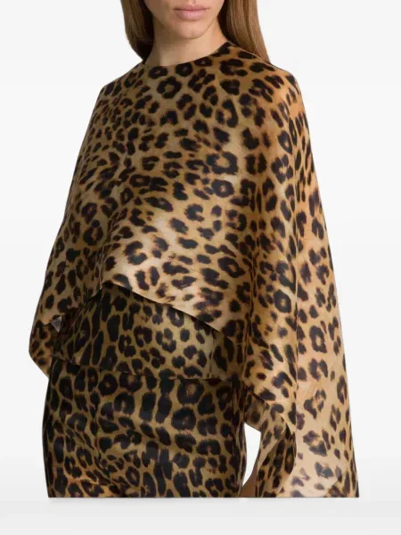 Top Alberta Ferretti cu imagine cu model leopard maro