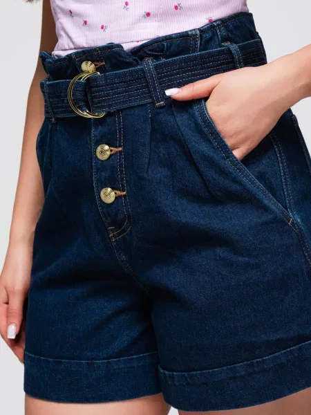 Pantaloni scurți din denim Ombre
