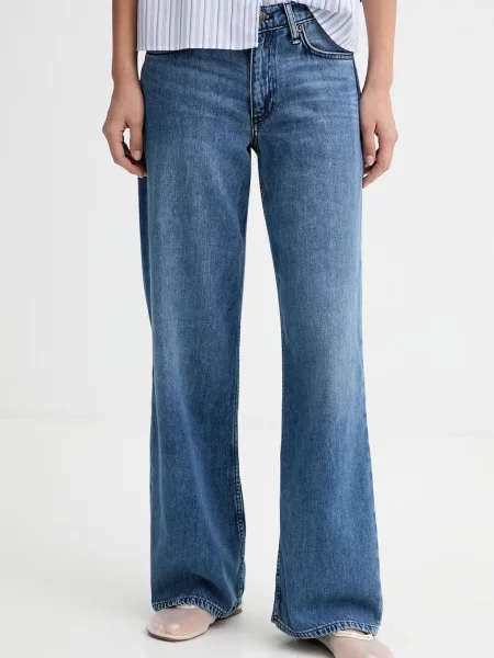 Rag & Bone blugi straight pentru femei albastru