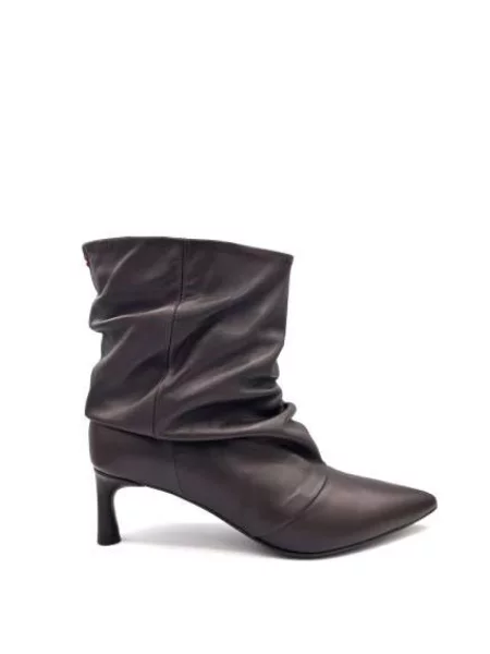 Botki Halmanera skórzane brązowe