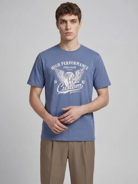 JJ Rebel Tricou JREBMARIO safir alb