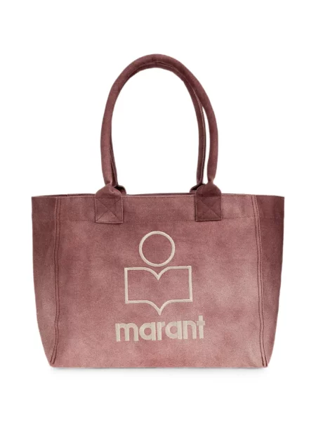 Geantă shopper Isabel Marant cu broderie roz