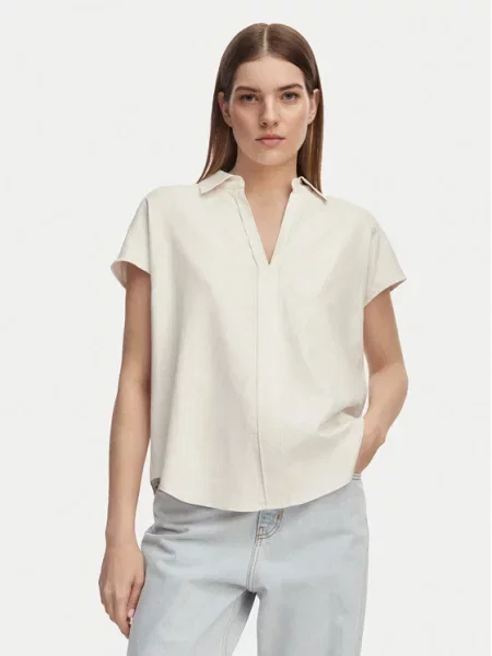 Calvin Klein Jeans Tricou polo Monogram deschis bej