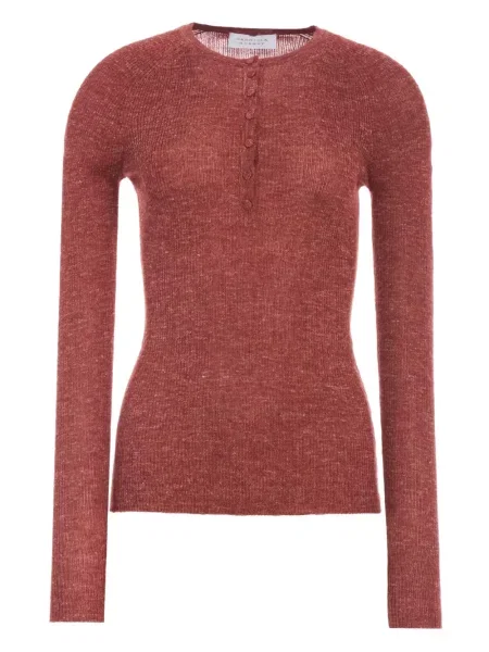 Kołnierzykowy koszulka Gabriela Hearst czerwona