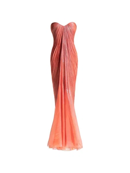 Rochie maxi Maria Lucia Hohan cu volane portocaliu