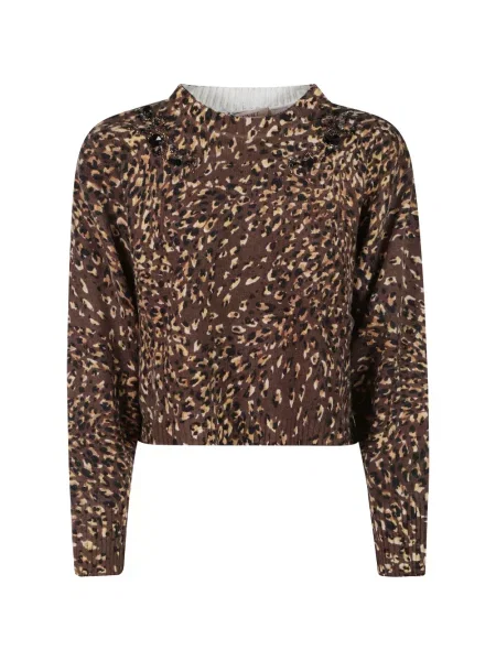 Pulover Twinset cu model leopard maro