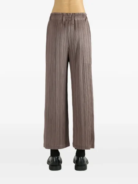 Pantaloni Pleats Please Issey Miyake plisate maro