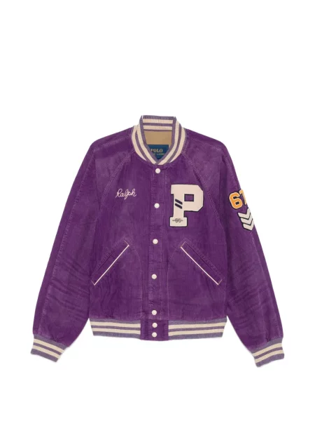 Geacă Polo Ralph Lauren de catifea cord cu autograf alb