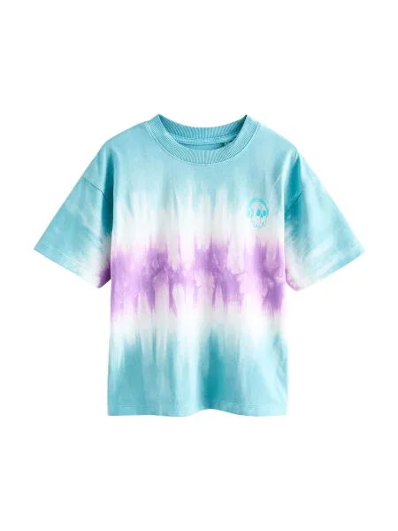 Next Tricou albastru deschis / mov lavandă alb