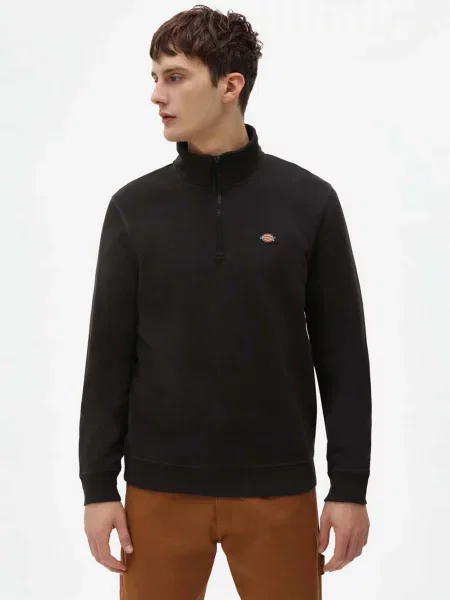 Кофта Dickies Oakport Quarter Zip бавовна/поліестер чорний