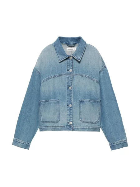 Pull&Bear Geacă de primăvară-toamnă denim albastru