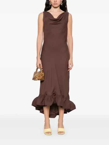 Rochie maxi Malina de costum maro