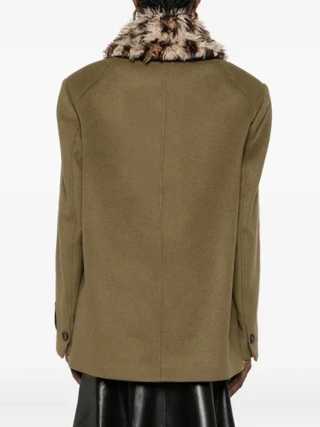 Palton de blană Msgm verde