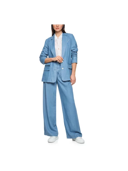 Marc Cain Kurtki Kobieta M Denim Oversize Denim-Blazer "Rethink Together" niebieski