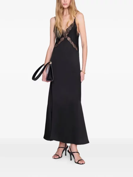 Rochie maxi Anine Bing din dantelă negru