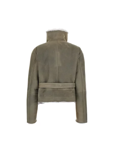 Kurtka Rick Owens z owczej skóry szara