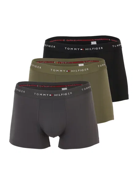 Tommy Hilfiger Underwear Boxeri gri grafit / oliv / negru alb