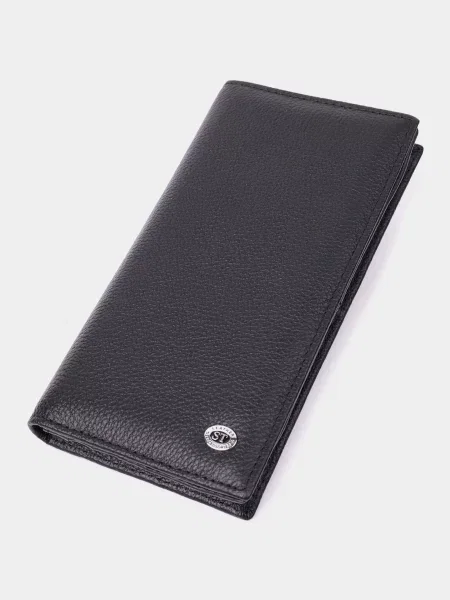 ST Leather Accessories Гаманець Шкіра чорний
