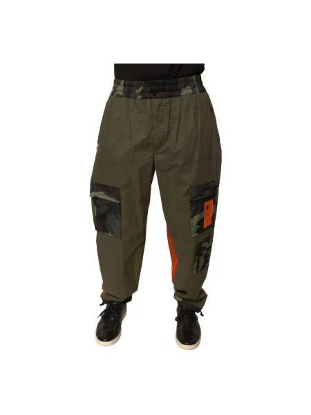 Wielobarwność spodnie cargo Dolce And Gabbana w kamuflażu