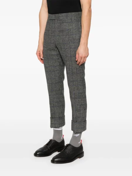 Tvídové kalhoty Thom Browne šedé