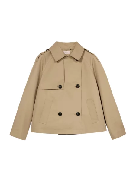 Krótki trencz Oltre beżowy