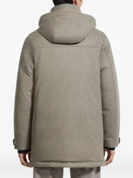 Geacă parka Zegna cu glugă gri