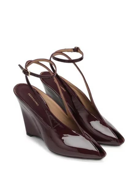 Sandale Ferragamo cu pană violet