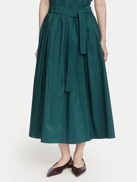 Weekend Max Mara Fustă midi Alpaca închis verde