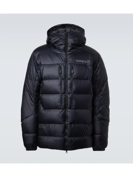 Smučarska jakna Norrøna s kapuco črna